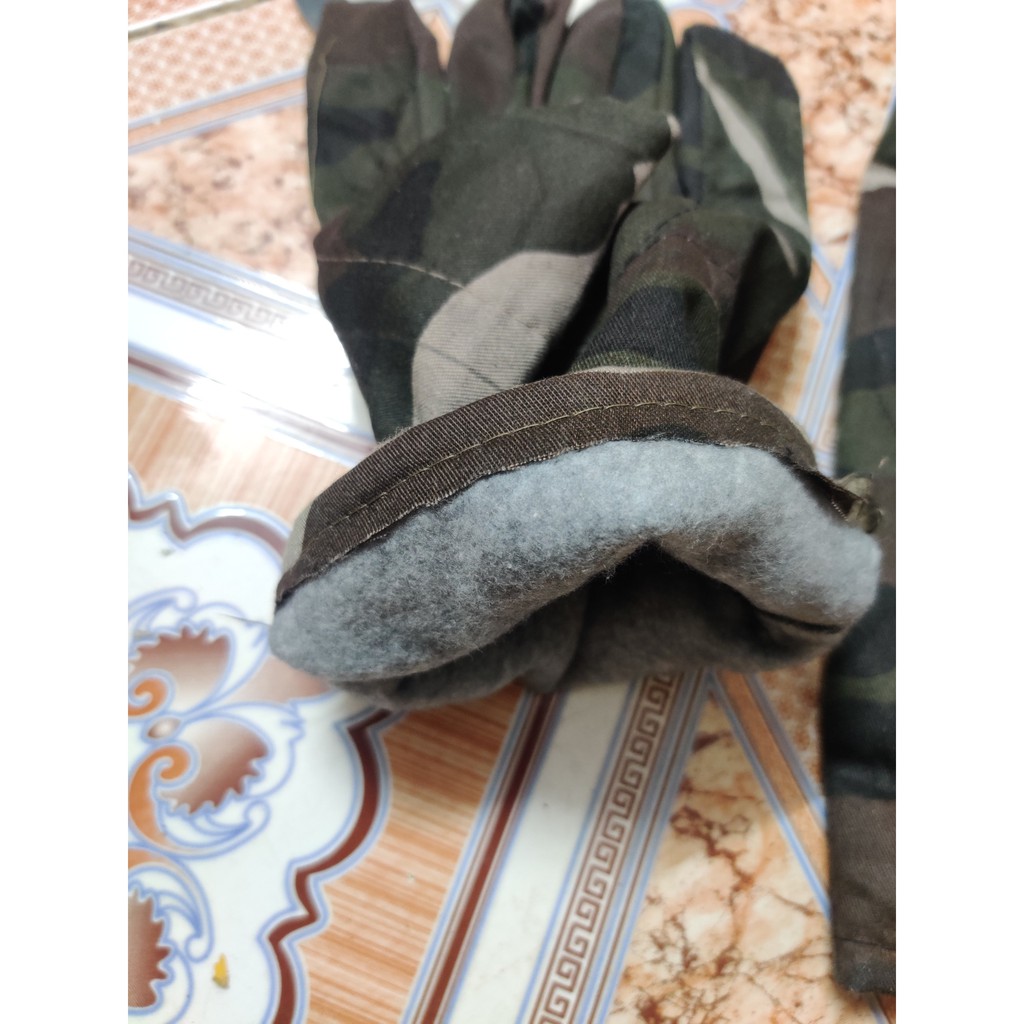 Găng Tay Vải Bạt, Gang Tay Kaki Hàng Dày Dặn