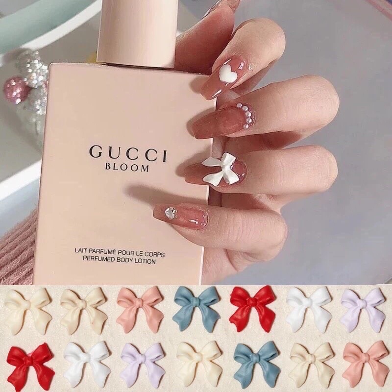 Charm Nơ Gắn Móng Nail, Phụ Kiện Trang Trí Móng Tay