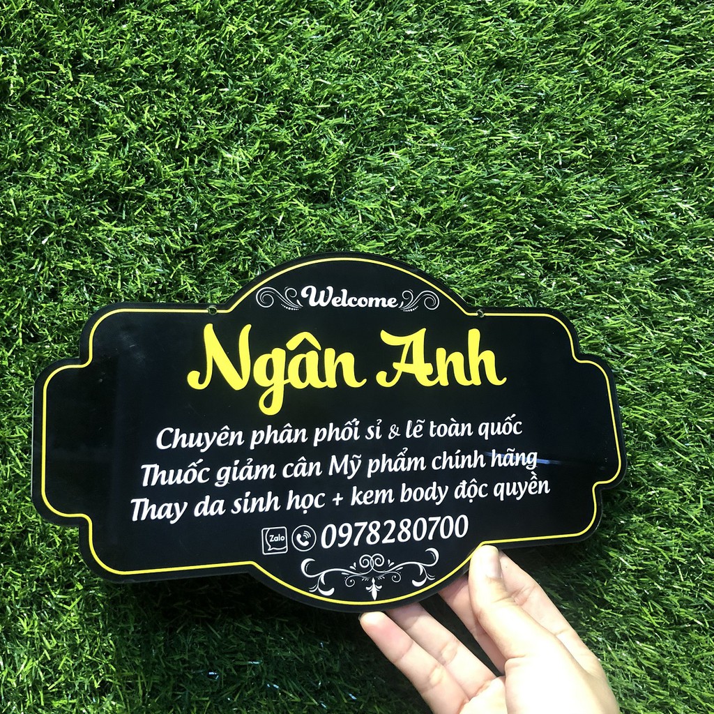 Bảng hiệu mica thiết kế theo yêu cầu - Dụng cụ chụp hình sản phẩm bán hàng cho chị em