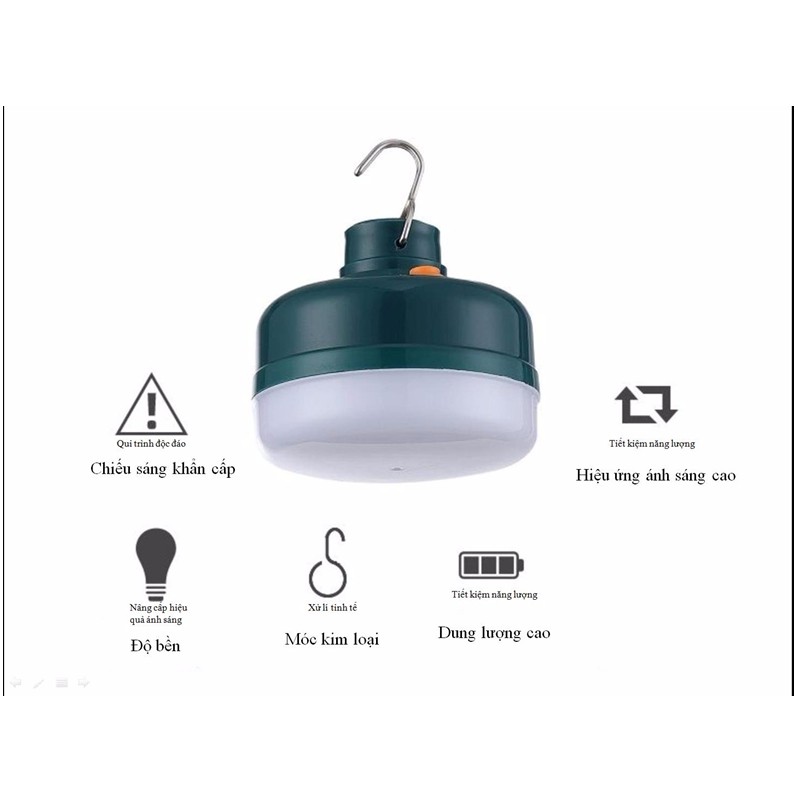 Đèn Led sạc tích điện gia dụng chiếu sáng khẩn cấp lúc mất điện, có móc treo và nam châm tiện dụng（12W/24W/36W）