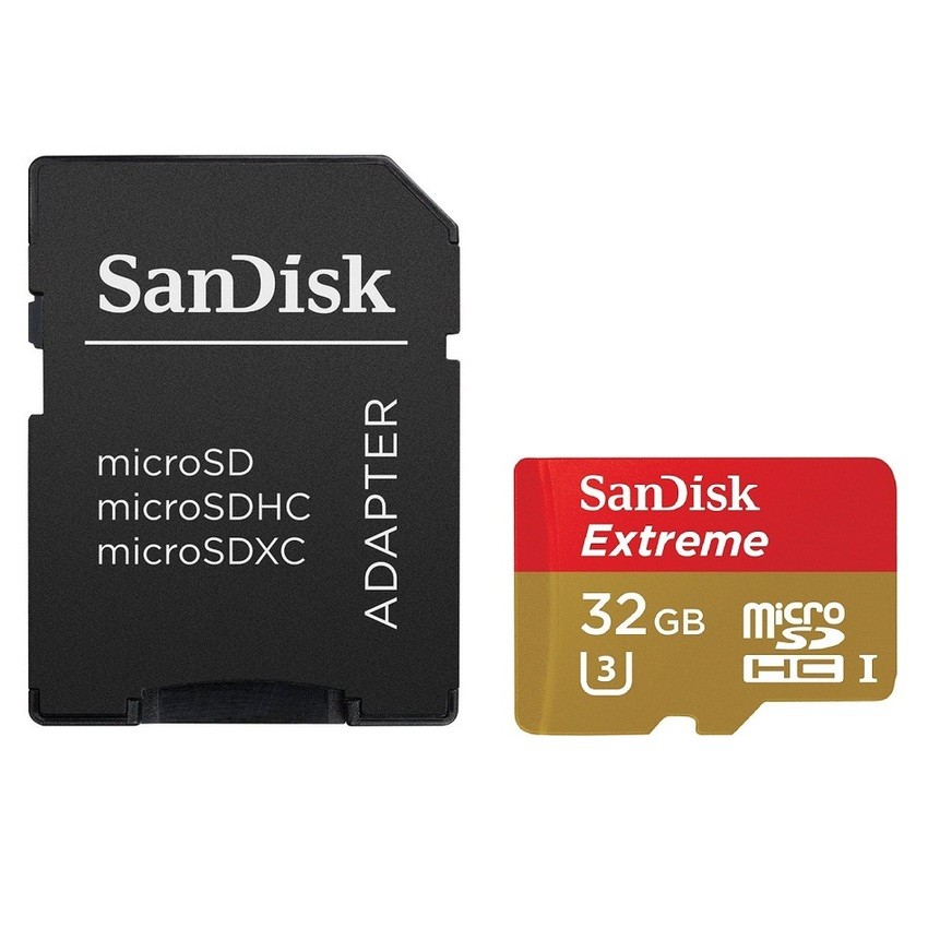 Thẻ nhớ microSDHC Sandisk Extreme 32GB 667X A1 V30 UHS-I U3 100MB/s - Kèm Adapter (Vàng) - Nhất Tín Computer