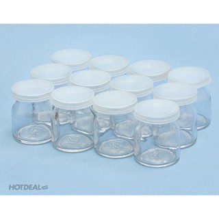 Set 12 Hũ Thủy Tinh Làm Sữa Chua