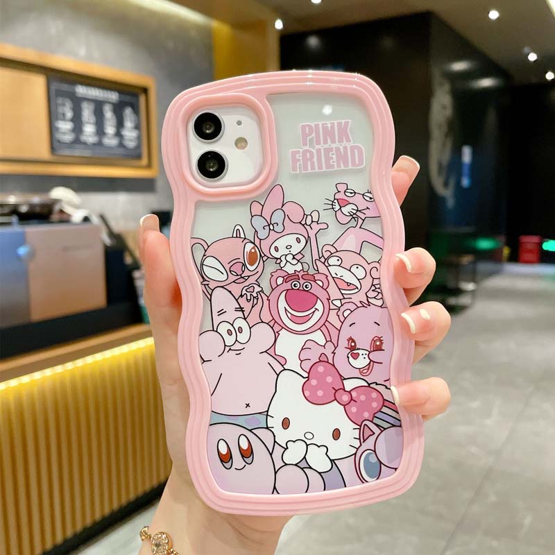 Ốp Điện Thoại TPU Mềm Chống Sốc 2 Trong 1 Họa Tiết Gợn Sóng Cho iPhone 13 12 11 Pro Promax X XR XSMax