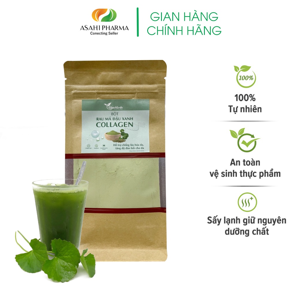 Bột rau má đậu xanh collagen sấy lạnh nguyên chất Giga (50gr/ 100gr)