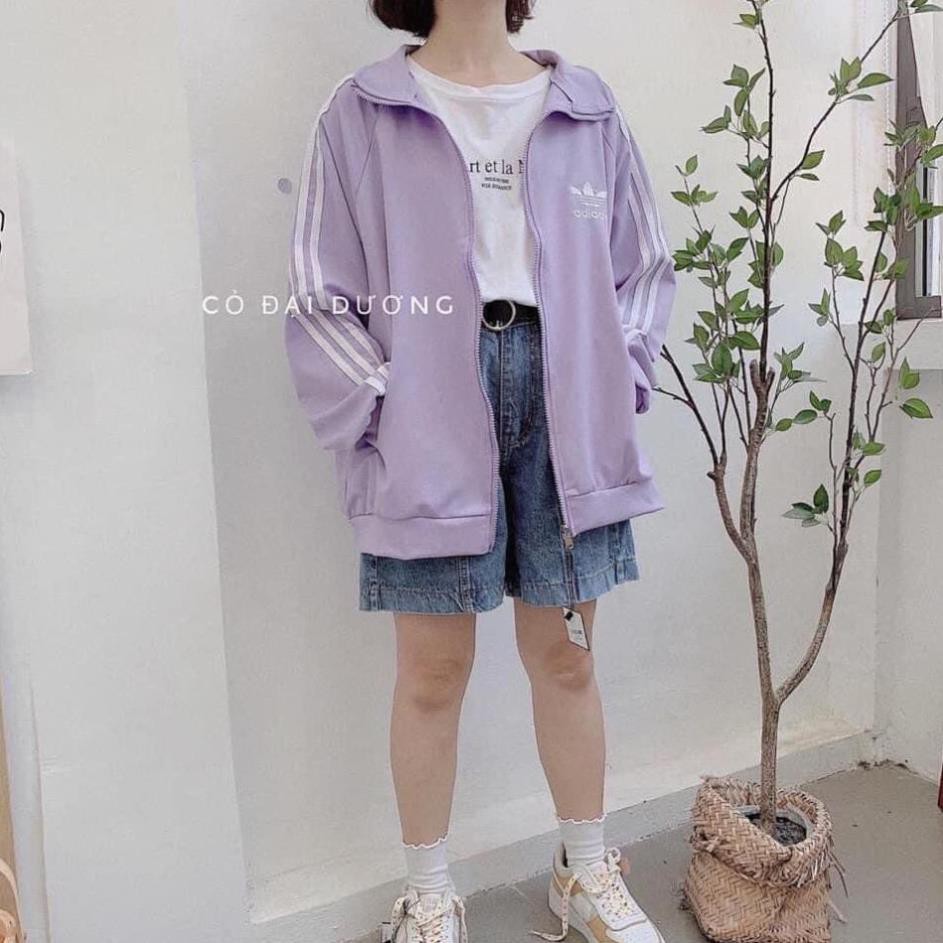 Áo khoác thể thao 3 sọc nhiều màu Unisex - Jacket tay phồng form rộng bigsize kiểu dáng trendy ulzzang HOT