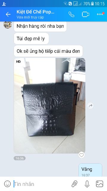 Túi đeo chéo nam da bò thật 100% thương hiệu cdleather