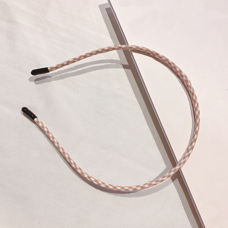 Cài tóc họa tiết sọc caro màu sắc ngọt ngào đơn giản cho nữ