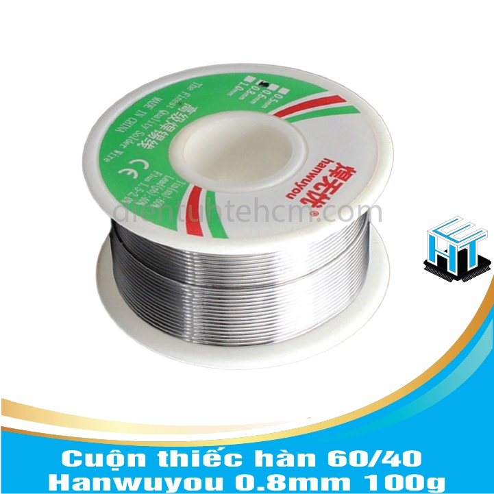 Cuộn thiếc hàn 60/40 Hanwuyou 0.8mm 100g