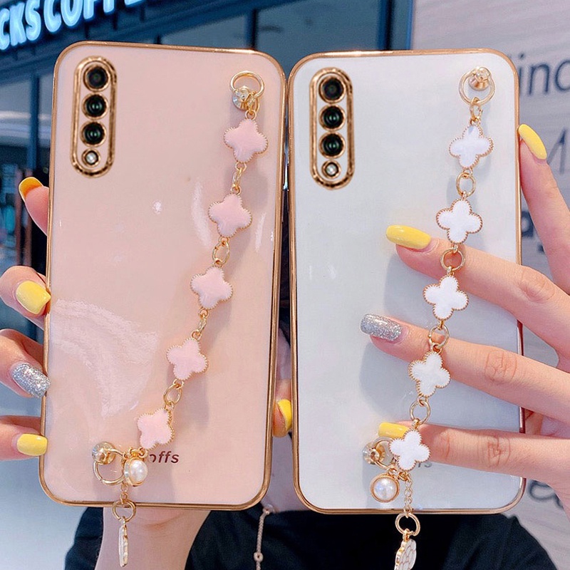 Ôp Điện Thoại Silicon Dẻo Lấp Lánh Kèm Dây Đeo & Vòng Tay Cho samsung galaxy a50 a50s a30s a70 a30 a20 a10 a10s a20s