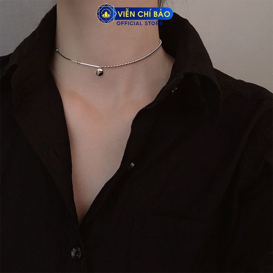 Dây chuyền bạc nữ Choker Lucky chất liệu bạc 925 thời trang phụ kiện trang sức nữ thương hiệu Viễn Chí Bảo D000169
