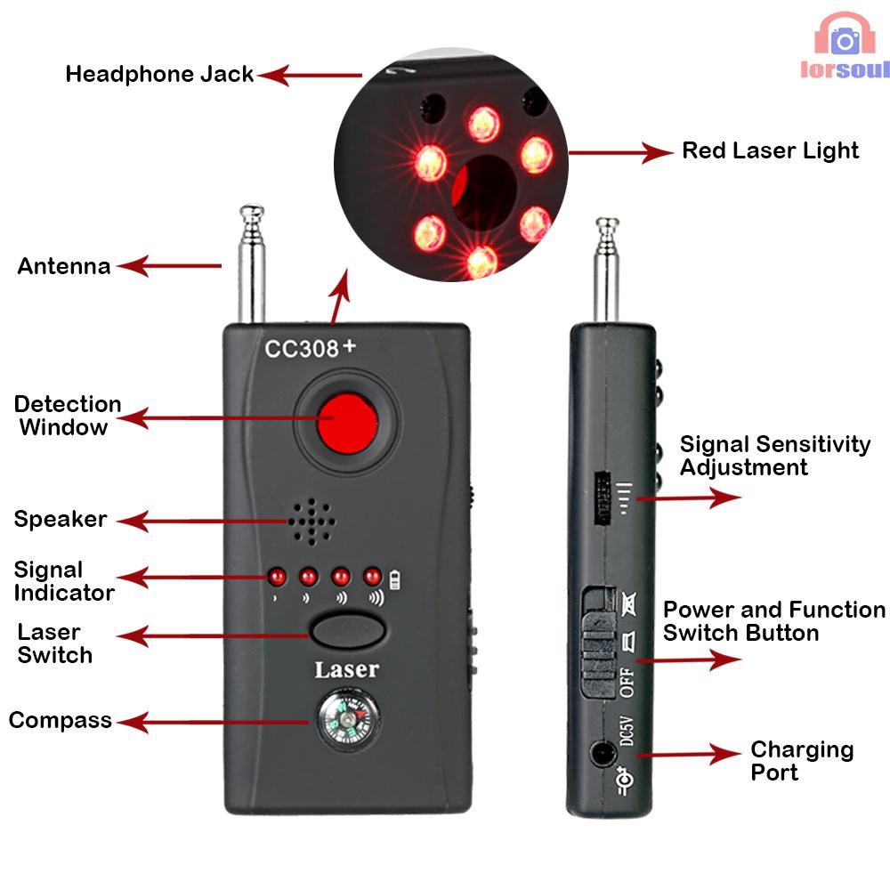 Máy dò tìm phát hiện camera GSM ẩn không dây/thiết bị theo dõi RF/tín hiệu GPS/lỗi âm thanh đa năng | BigBuy360 - bigbuy360.vn