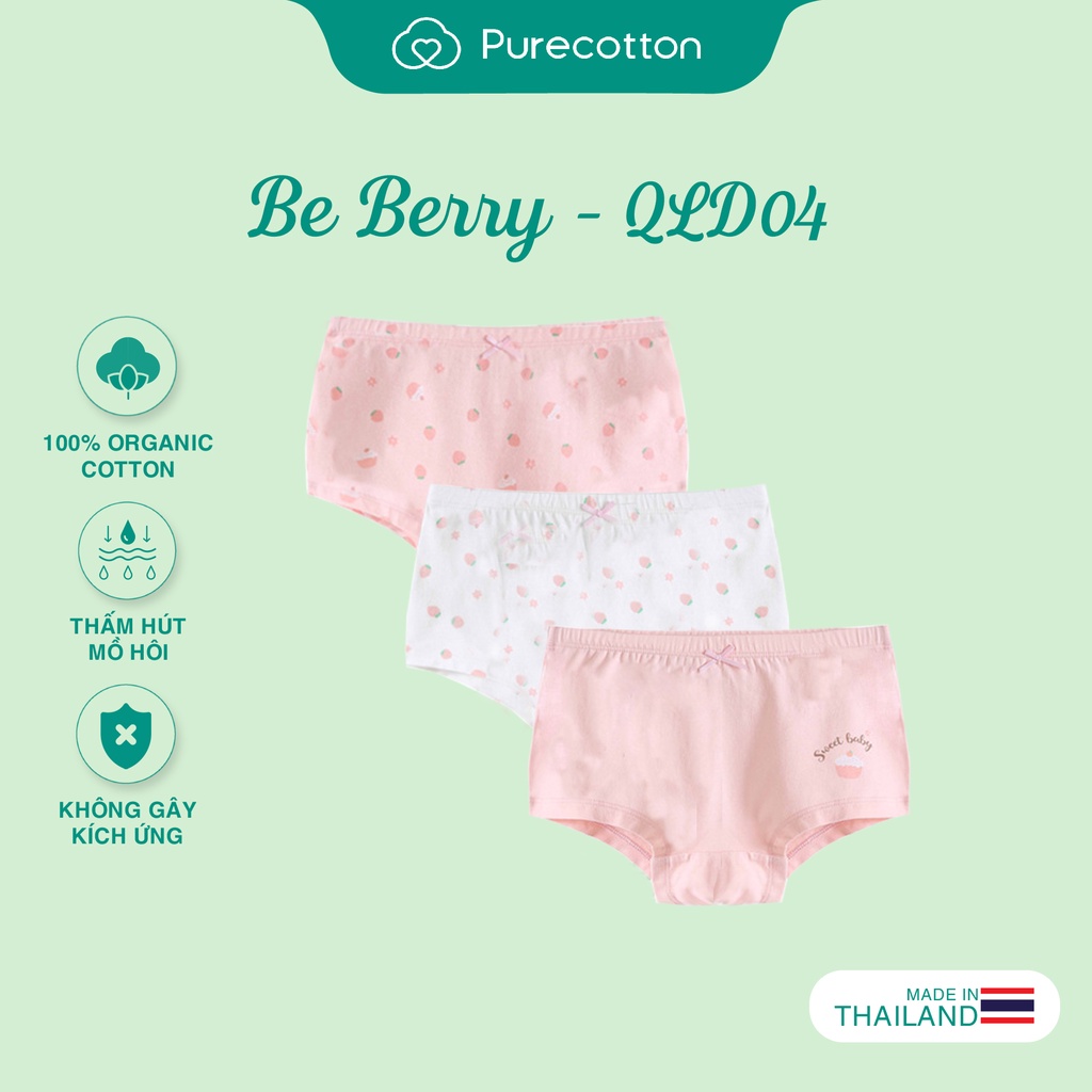 Combo 3 quần váy dáng đùi Purecotton cho bé gái chất liệu cotton cao cấp PC035