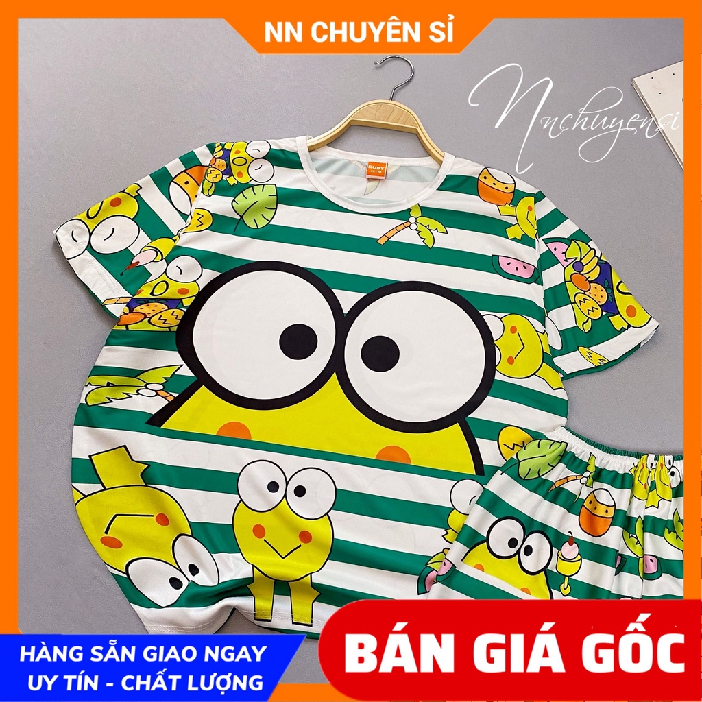 Đồ bộ thun nam nữ trẻ em & người lớn đến 70kg hoạt hình bò sữa pikachu gấu brown báo hồng pink panther DBRBD FULL SIZE