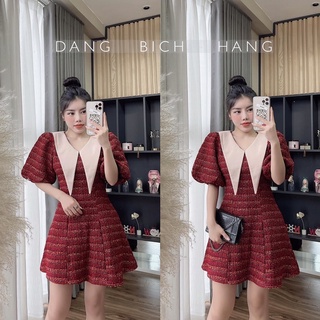 VÁY DẠ TWEED CỔ SEN