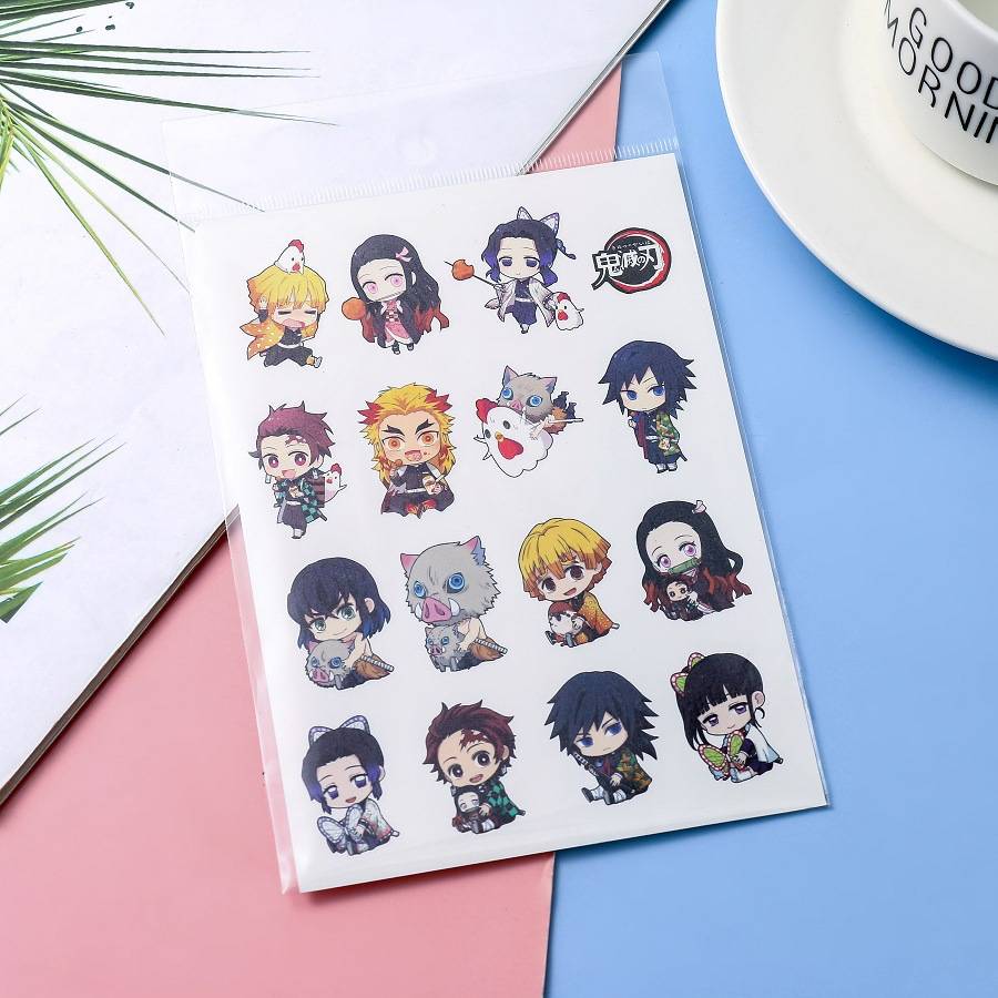 3 tấm mini tatto Bộ Nhiều Mẫu anime Hình Xăm Dán, Hình Xăm mini Tattoo Cao Cấp Anime Demon Slayer Kimetsu No Yaiba Tattoo Stickers Kamado Tanjirou Nezuko Agatsuma Zenitsu Hashibira Inosuke Kochou Shinobu