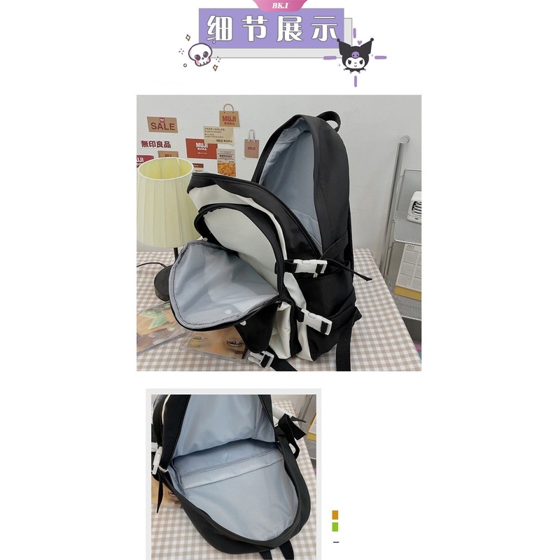 SANRIO Ba Lô Đi Học In Hình Kuromi Hello Kitty Phong Cách Hàn Quốc Cho Bé Gái