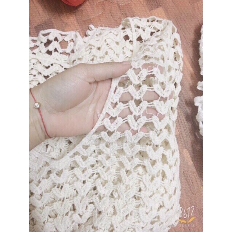 ÁO LƯỚI TIM DÁNG DÀI QUA MÔNG ( HÀNG QC)