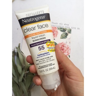 Kem chống nắng Neutrogena clear face spf 50