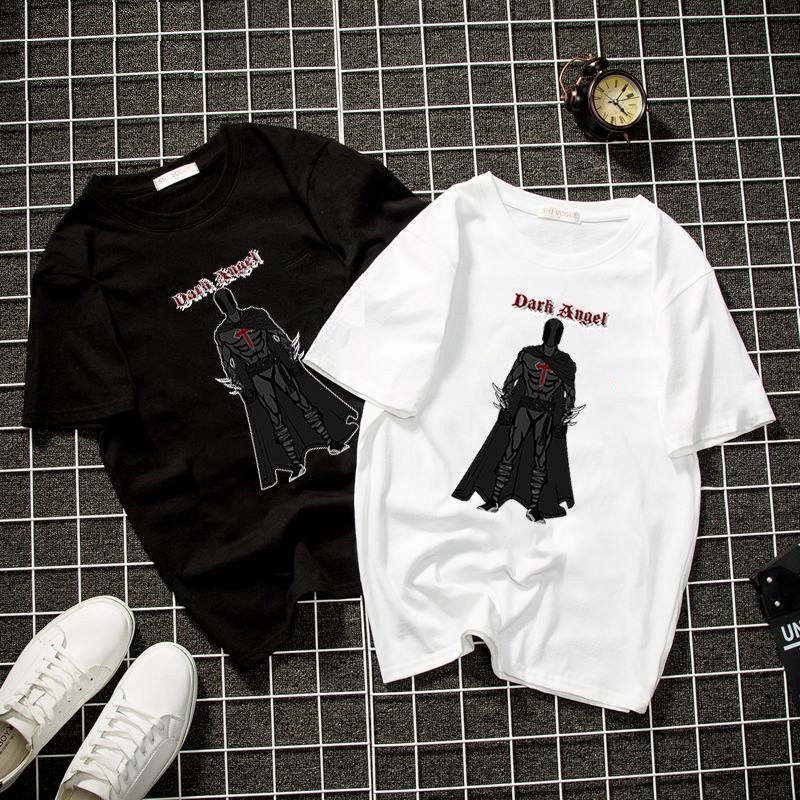 Áo thun unisex Hàn Quốc in dark angel vải dày mịn 2019T1046