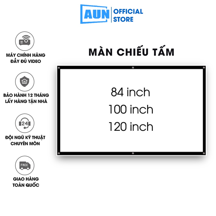 Màn chiếu trắng gắn tường 84 - 100inch