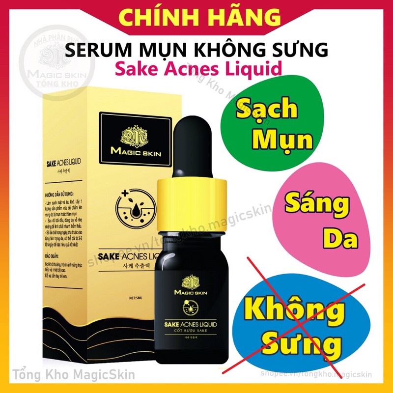 TINH CHẤT NGỪA MỤN MAGIC SKIN không sưng - sạch sâu mọi loại mụn