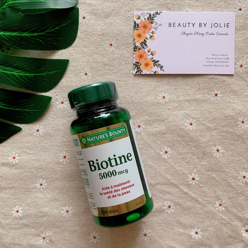 BIOTIN 5000 mg Nature’s Bounty (Hàng cam kết chính hãng, bao check code)