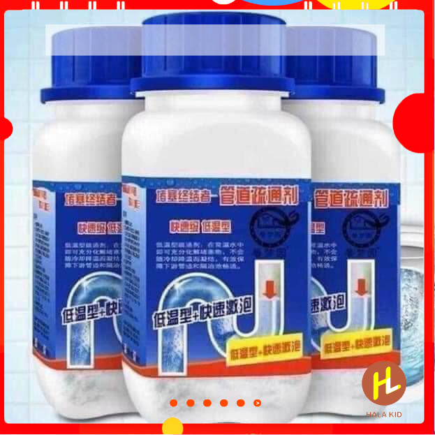 Bột Thông Tắc Cống  Siêu Mạnh ,Thông Bồn Cầu, Bồn Rửa Mặt. Đường Ống- nắp xanh