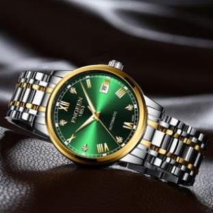 Đồng Hồ Nam Cơ Automatic Fngeen Máy Nhật Mặt Kính Chống Xước Dây Kim Loại Có Lịch Ngày- Mã 6035