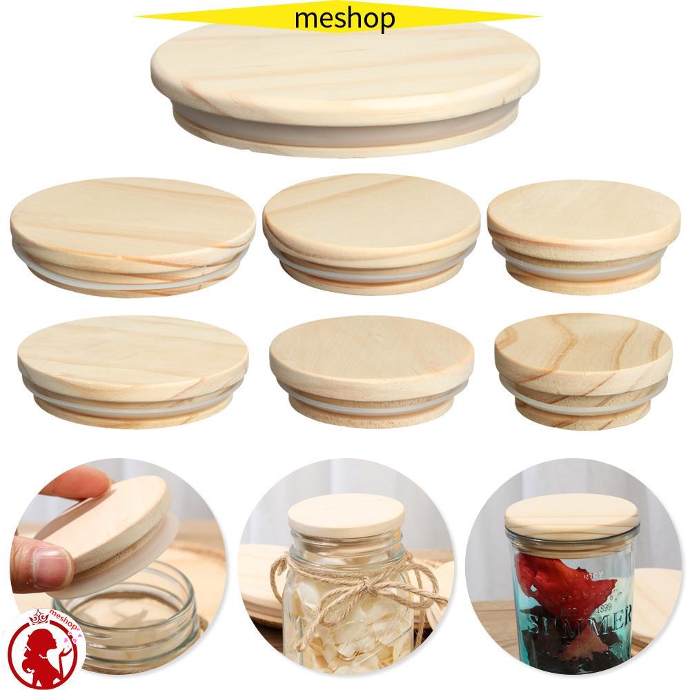Nắp Đậy Lọ Mason Miệng Rộng Bằng Gỗ Có Thể Tái Sử Dụng Nhiều Kích Thước Cho Nhà Bếp