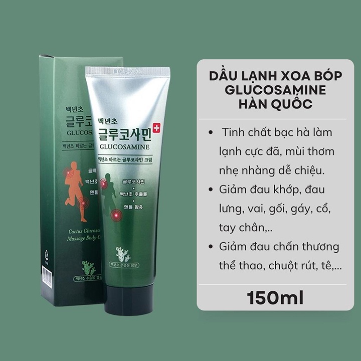 Dầu Lạnh Hàn Quốc Glucosamine Xoa Bóp Giảm Đau Nhức 150ml