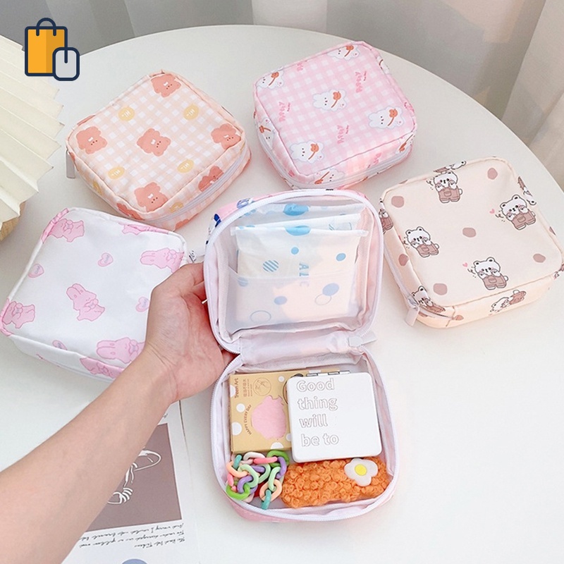 Túi Đựng Băng Vệ Sinh/Đồ Trang Điểm Hình Thỏ Dễ Thương Cho Nữ