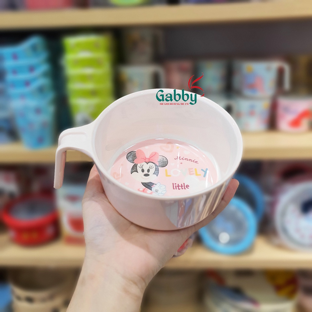 Tô Melamine tay cầm 2 màu Disney siêu đáng yêu cho bé