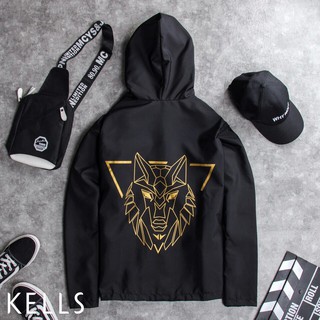 [A3 GIÁ SỐC ] Áo khoát gió nam in đầu sói cực hot - khoác dù nam nữ 2 lớp đẹp