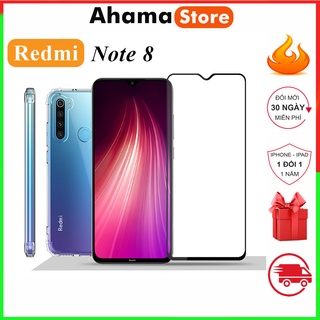 Kính Cường Lực Xiaomi Redmi Note 8  Full Màn Hình Và Trong Suốt Độ Cứng 9H+ Siêu Xịn Tặng Kèm Khăn Lau