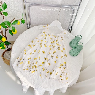 Váy 2 Dây Cherry Cho Bé Gái Chất Thô Cao Cấp