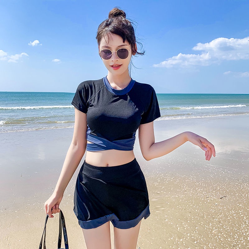 Áo Tắm Thể Thao Của Phụ Nữ áo Tắm Hai Mảnh Du Lịch Kỳ Nghỉ Thời Trang Hàn Quốc Sexy Bãi Biển Bikini