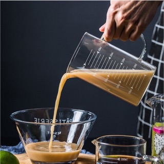 Cốc thủy tinh chịu nhiệt có quai 250ml/350ml/500ml