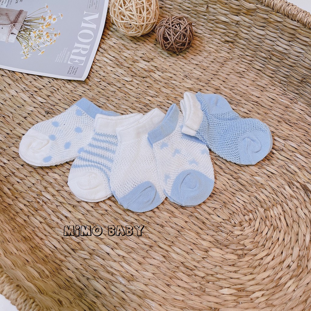 Set 5 đôi tất lưới điều hòa  Aiko cho bé Mimo baby