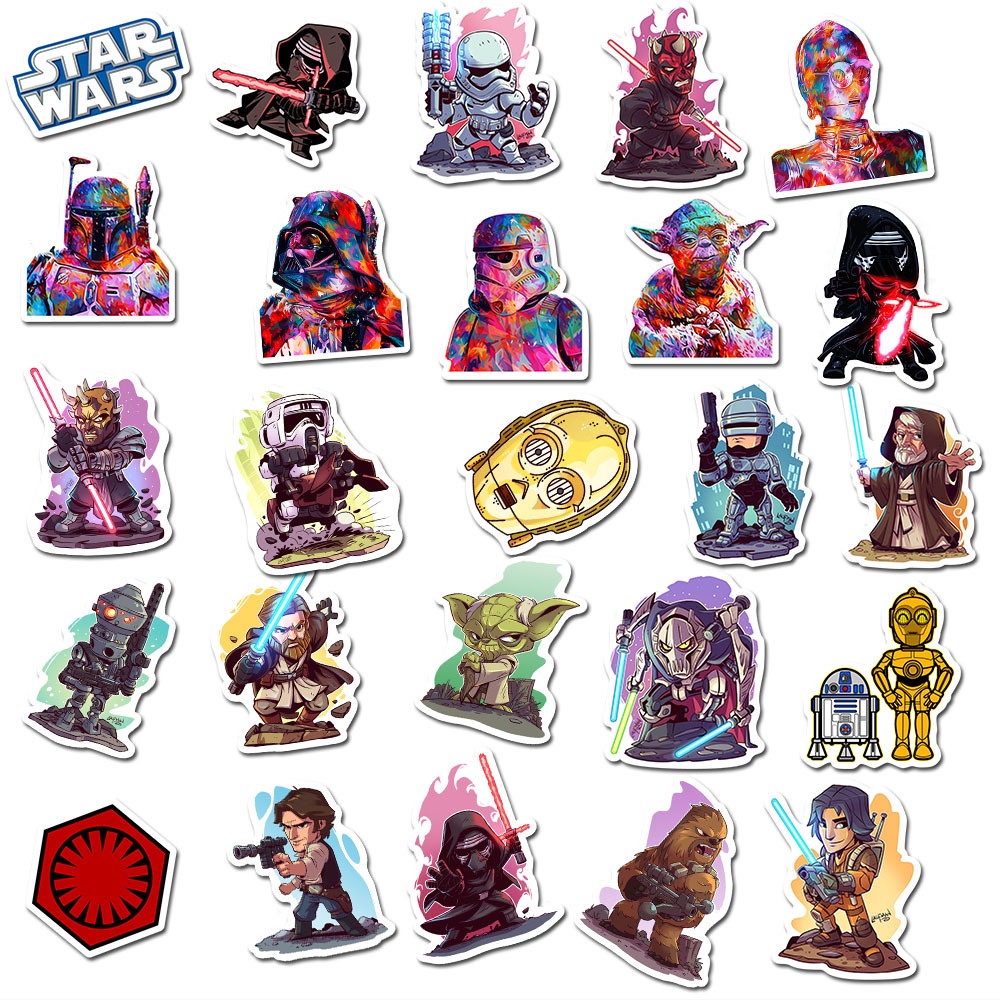 ❉ Star Wars Series 01 Stickers ❉ 50Pcs/Set Movie Cartoon DIY Fashion Mixed Doodle Decals Stickers