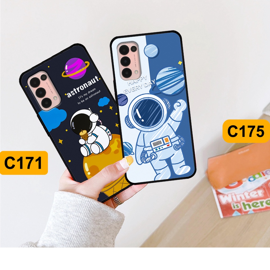 Ốp Oppo Reno 5 4G / Reno 5 5G in hình astronaut, phi hành gia vũ trụ hottrend, độc đáo, cá tính.