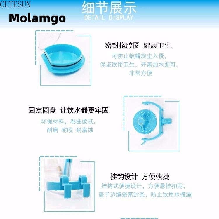 MOLAMGO  Dụng Cụ Uống Nước Cho Thú Cưng