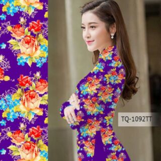 Vải áo dài in hoa