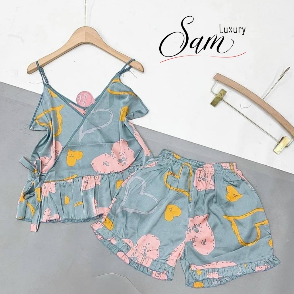 Đồ ngủ pyjama hàn quốc, chất vải lụa mềm mịn, Sam luxury | BigBuy360 - bigbuy360.vn