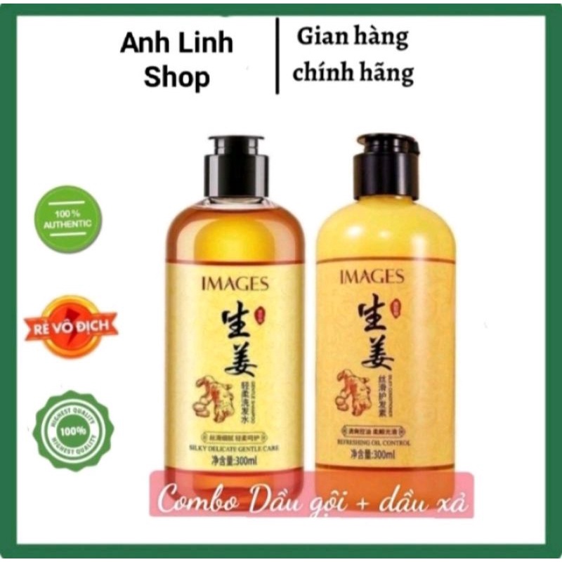Cặp Dầu Gội + Dầu Xả Gừng IMAGES Làm Sạch Gàu, Phục Hồi Tóc Hư Tổn | BigBuy360 - bigbuy360.vn