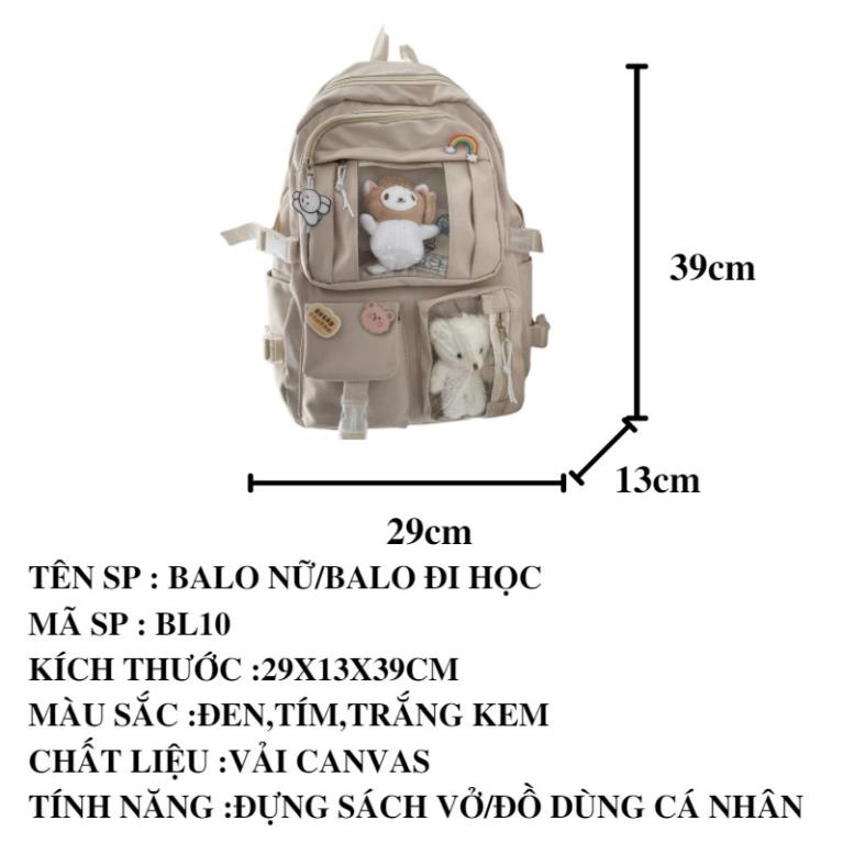 Balo nam nữ cao cấp du lịch dễ thương đẹp đi học giá rẻ BL5