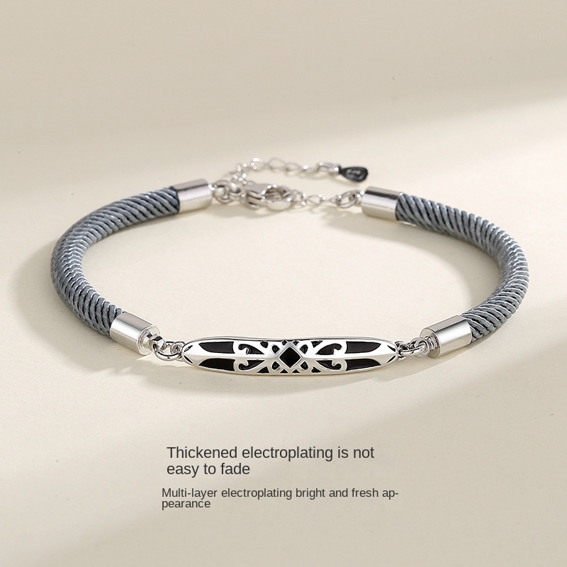 Vòng Tay Cặp Đôi Đính Đá Mặt Trăng Thời Trang Cho Cặp Đôi