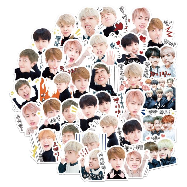 SET 40 MIẾNG STICKER BTS CUTEE (KHÔNG THẤM NƯỚC)
