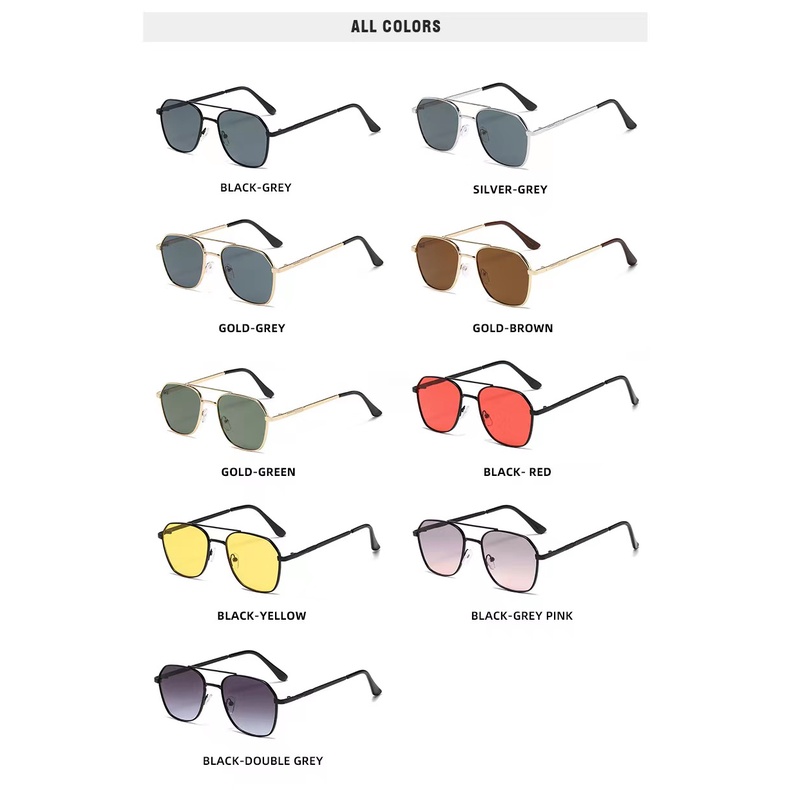 Kính Mát Gọng Kim Loại Phong Cách Retro Thời Trang