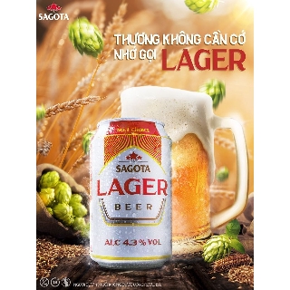 SAGOTA LAGER BEER 330ml  (Bia Sagota Lager) - Lon