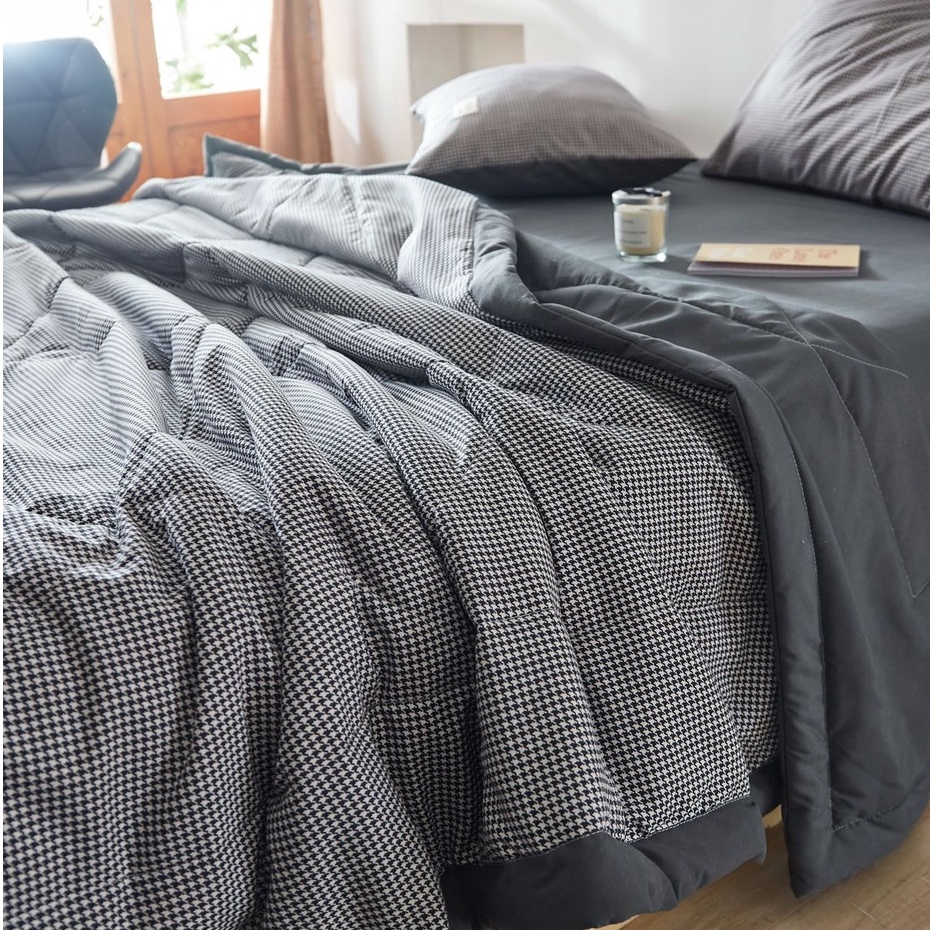 Bộ Chăn Ga Gối 4 Món Cotton Tici Chăn Trần Bông - Chăn Hè